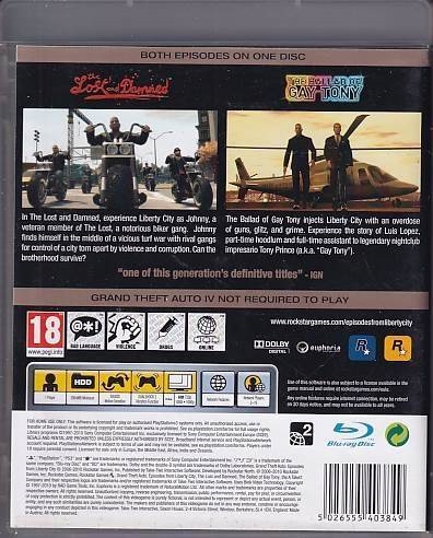 Grand Theft Auto - Episodes From Liberty City - PS3 (B Grade) (Genbrug)